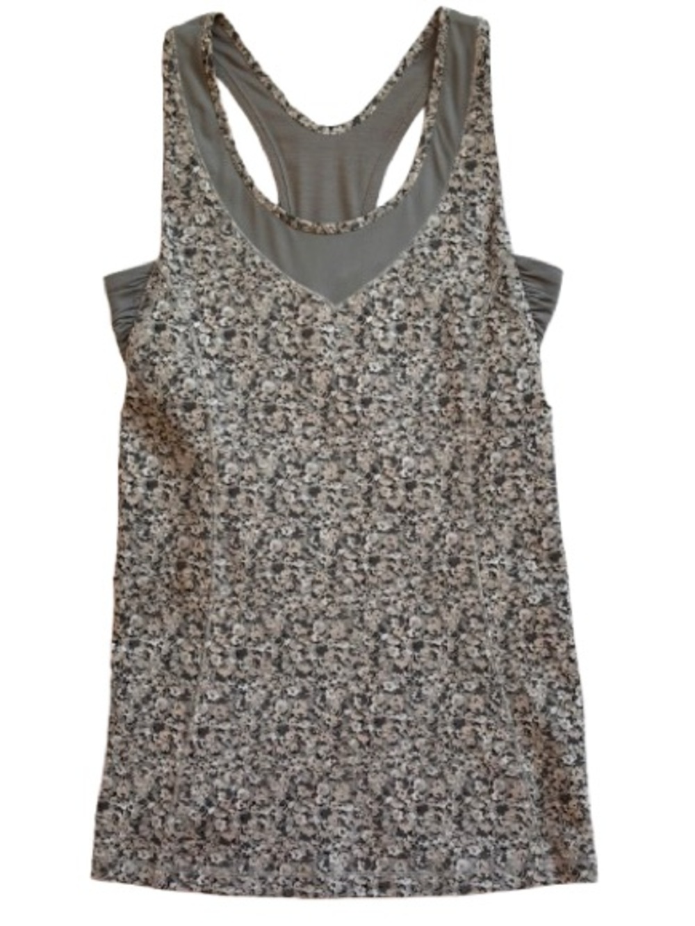 Lululemon athletica Grey Floral Tone It Tank Size 4